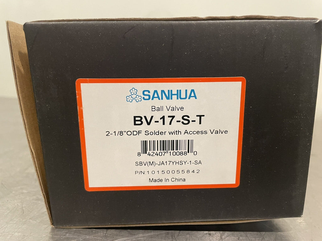 Sanhua BV-17-S-T 2-1/8” ODF Ball Valve W/ Access Port NEW! FREE SHIPPING!