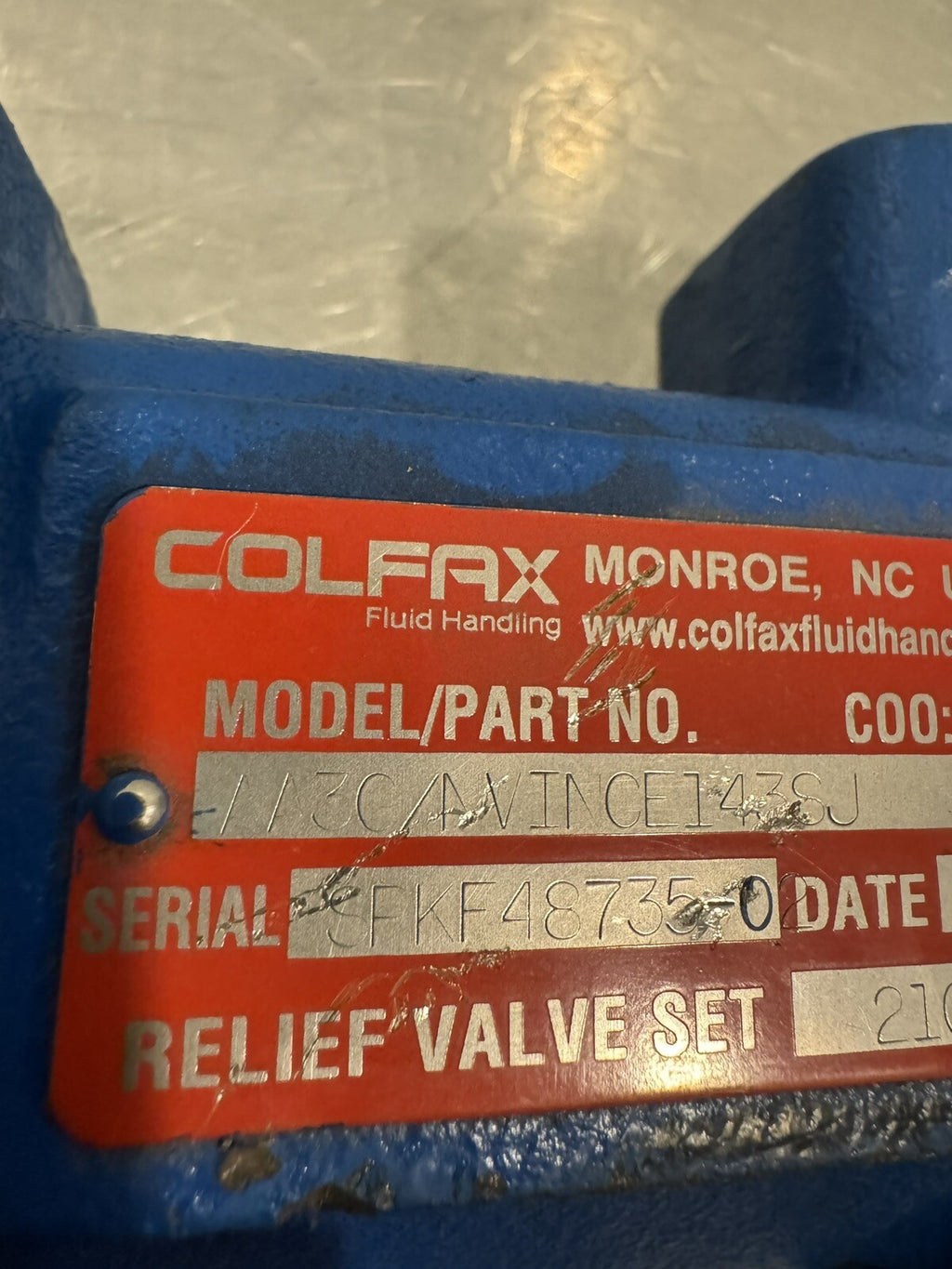Colfax AA3G/NVINCE143SJ Screw Pump 3G Series Hydraulic NEW! FREE SHIPPING!