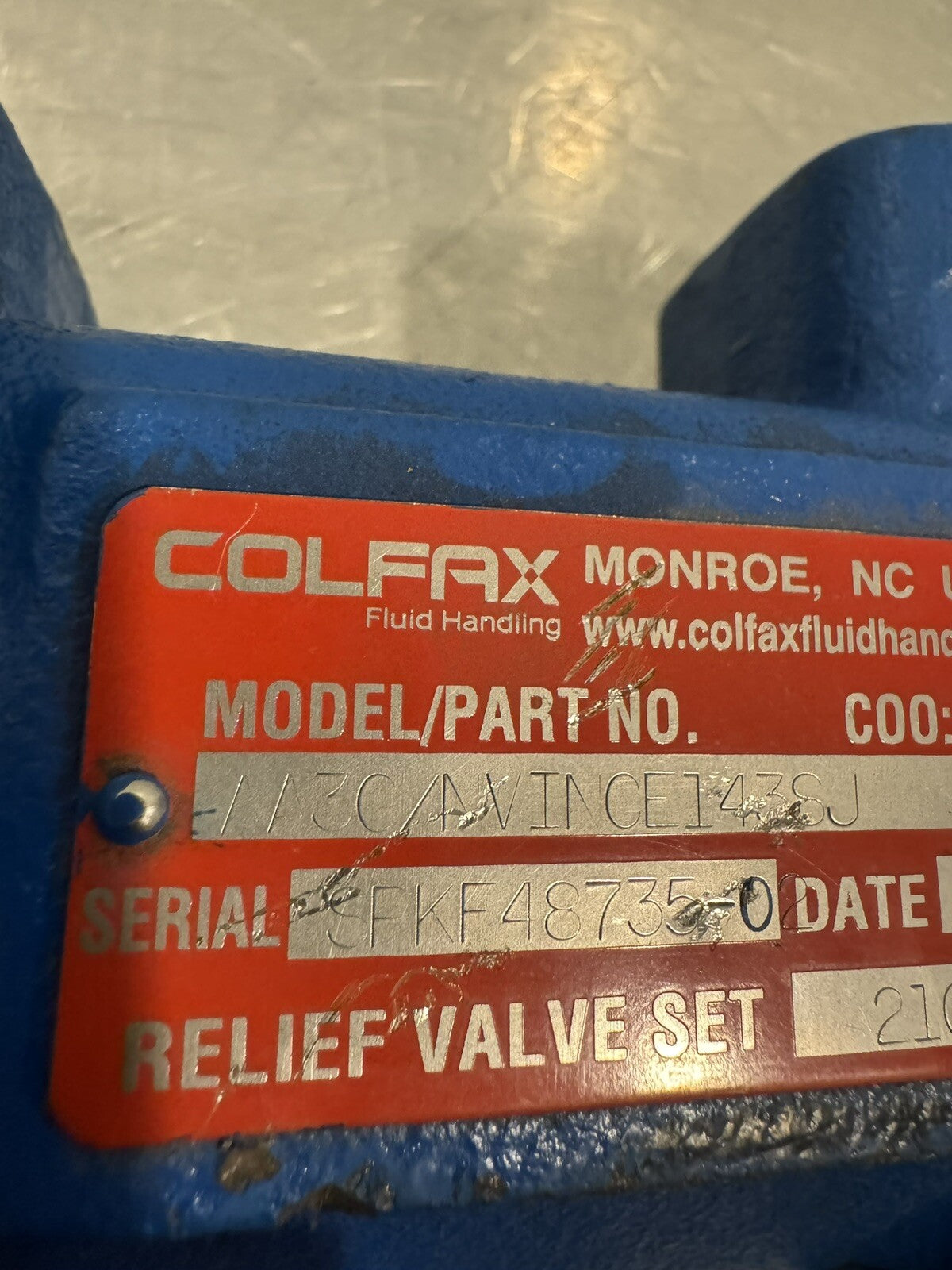Colfax AA3G/NVINCE143SJ Screw Pump 3G Series Hydraulic NEW! FREE SHIPPING!