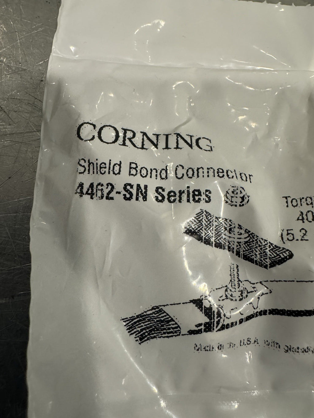 Corning 4462 SN Shield Bond Connector 80610415426 NEW! FREE SHIPPING!
