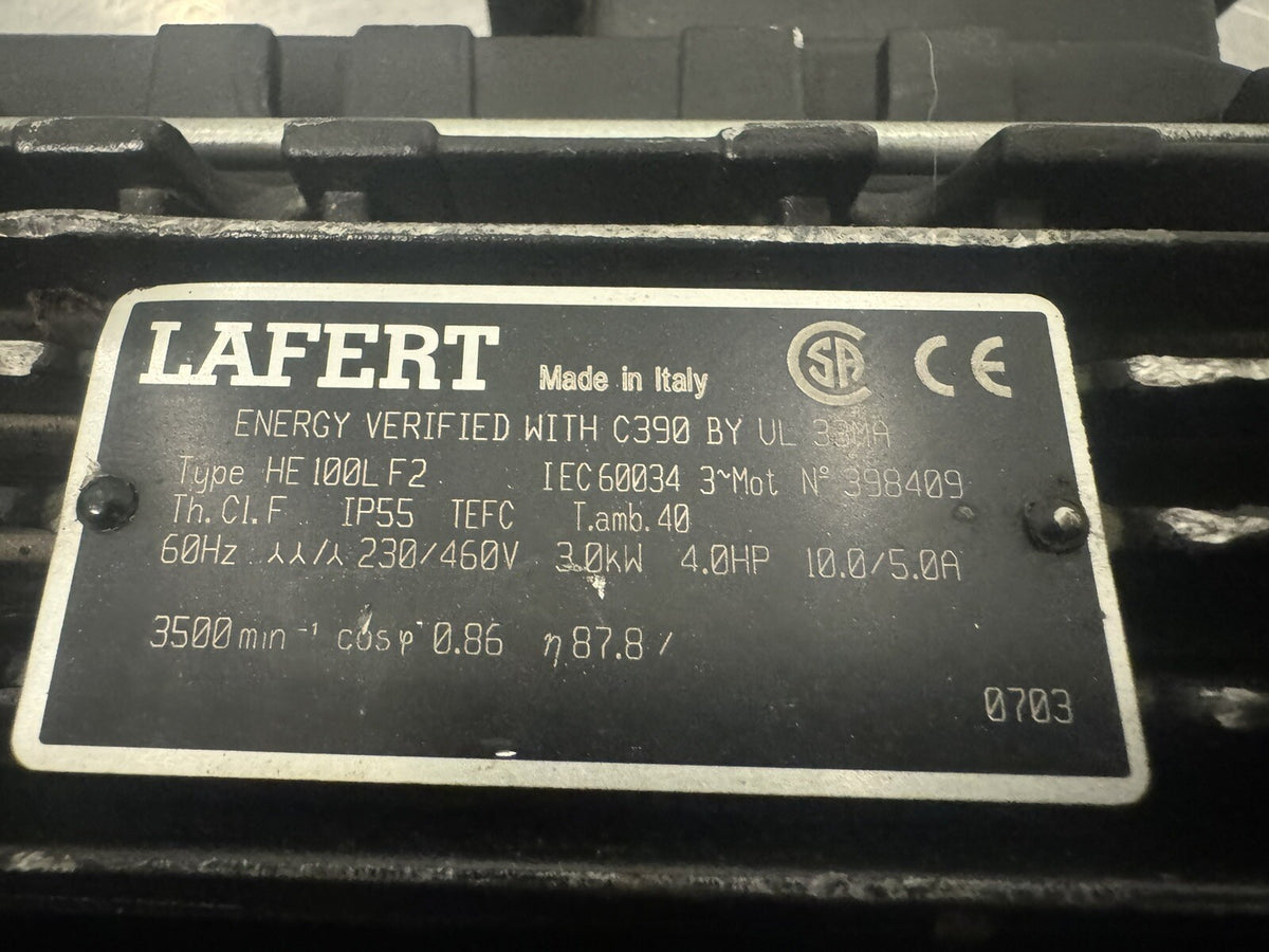 Lafert HE100LF2 Motor 4HP 230/460V NEW! FREE SHIPPING!