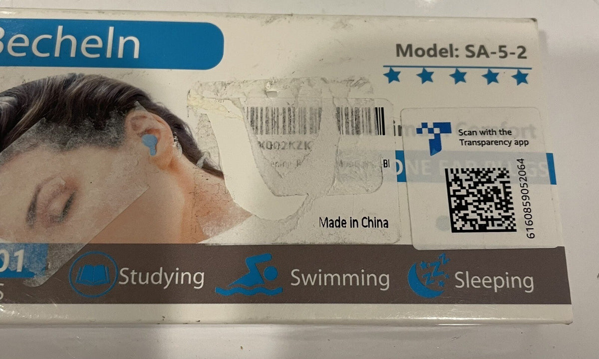 Becheln SA-5-2 Earplugs 5 PAIR Silicone Waterproof Noise Canceling Sleeping NEW!