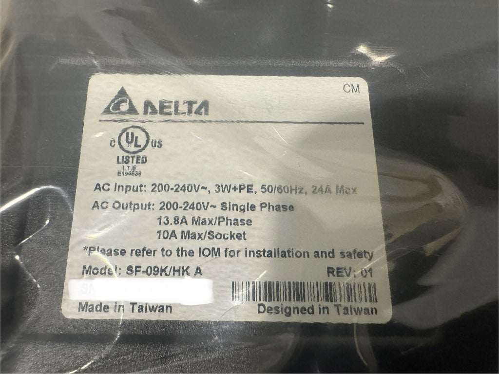 Delta SF-09K/HK A-S Power Distribution Unit 1PH 200-240V NEW! FREE SHIPPING!