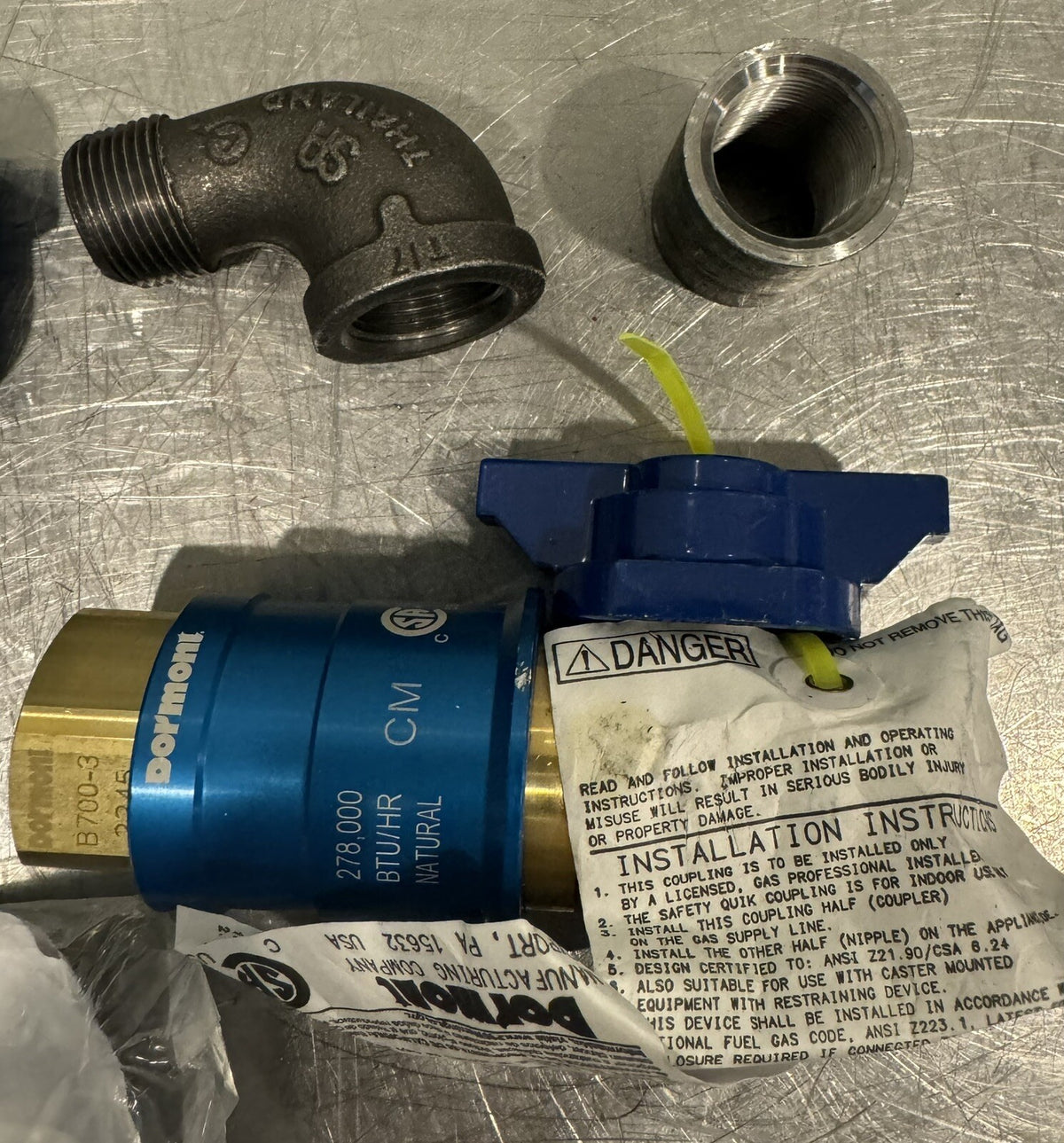 Dormont 68005243 Gas Conn. Kit W/SAFEQ/2SWIV/EL 43-S0239-48BRIN NEW! SHIPS FREE!