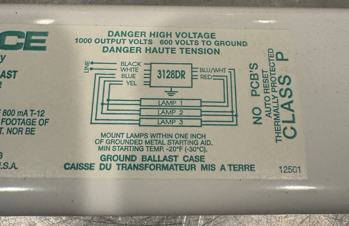 France 3128DR Sign Ballast Fluorescent 120V 800 mA T-12 NEW IN BOX! SHIPS FREE