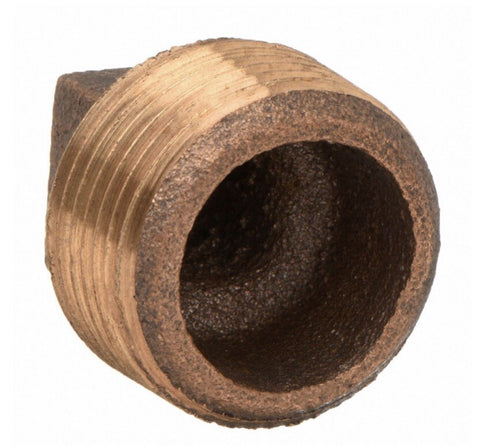 6RCV3 Cored Plug 2” Male NPT Red Brass NEW! FREE SHIPPING!