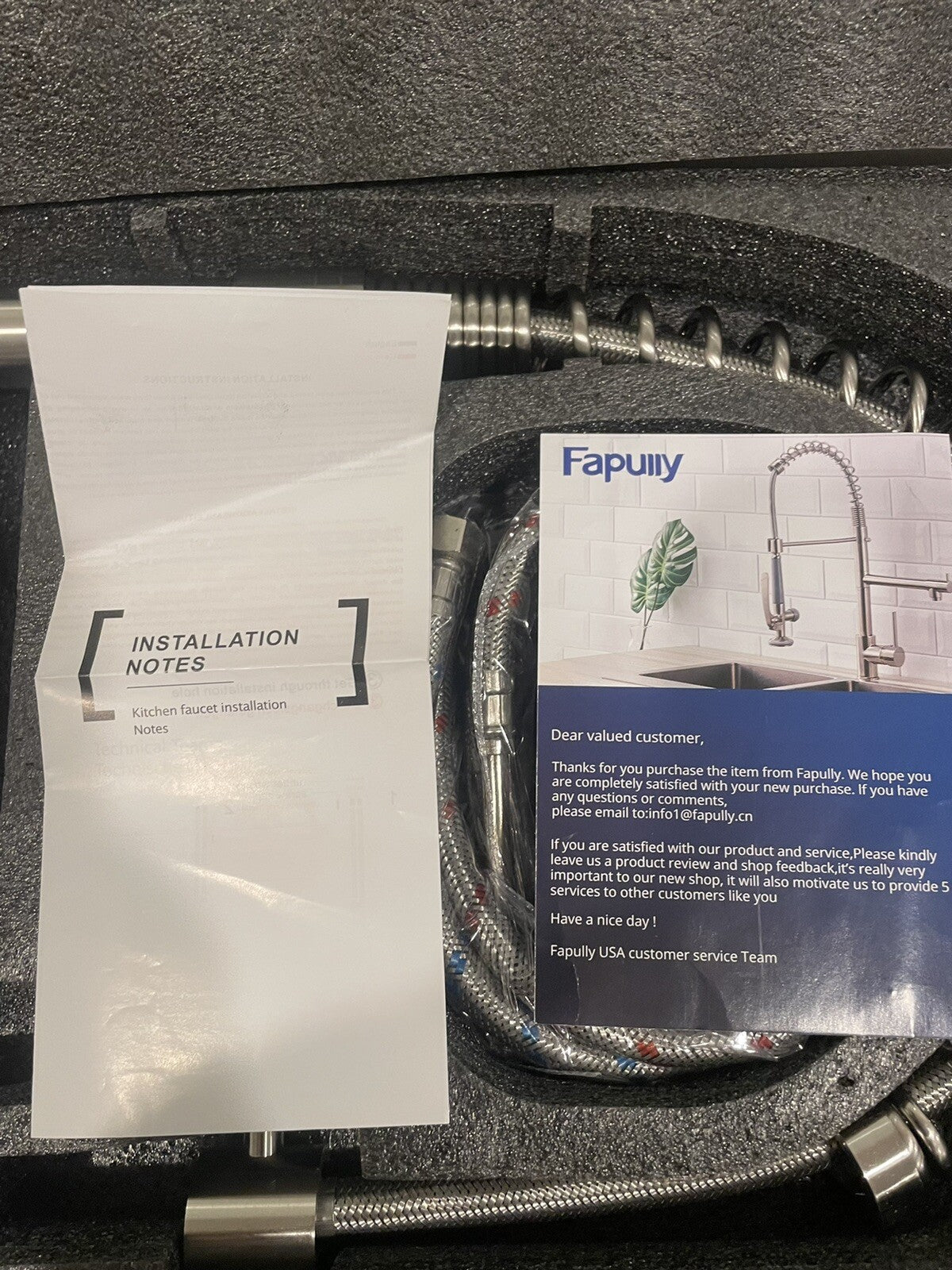 Fapully Single Handle Pulldown Kitchen Faucet W/ LED Light NEW! FREE SHIPPING!