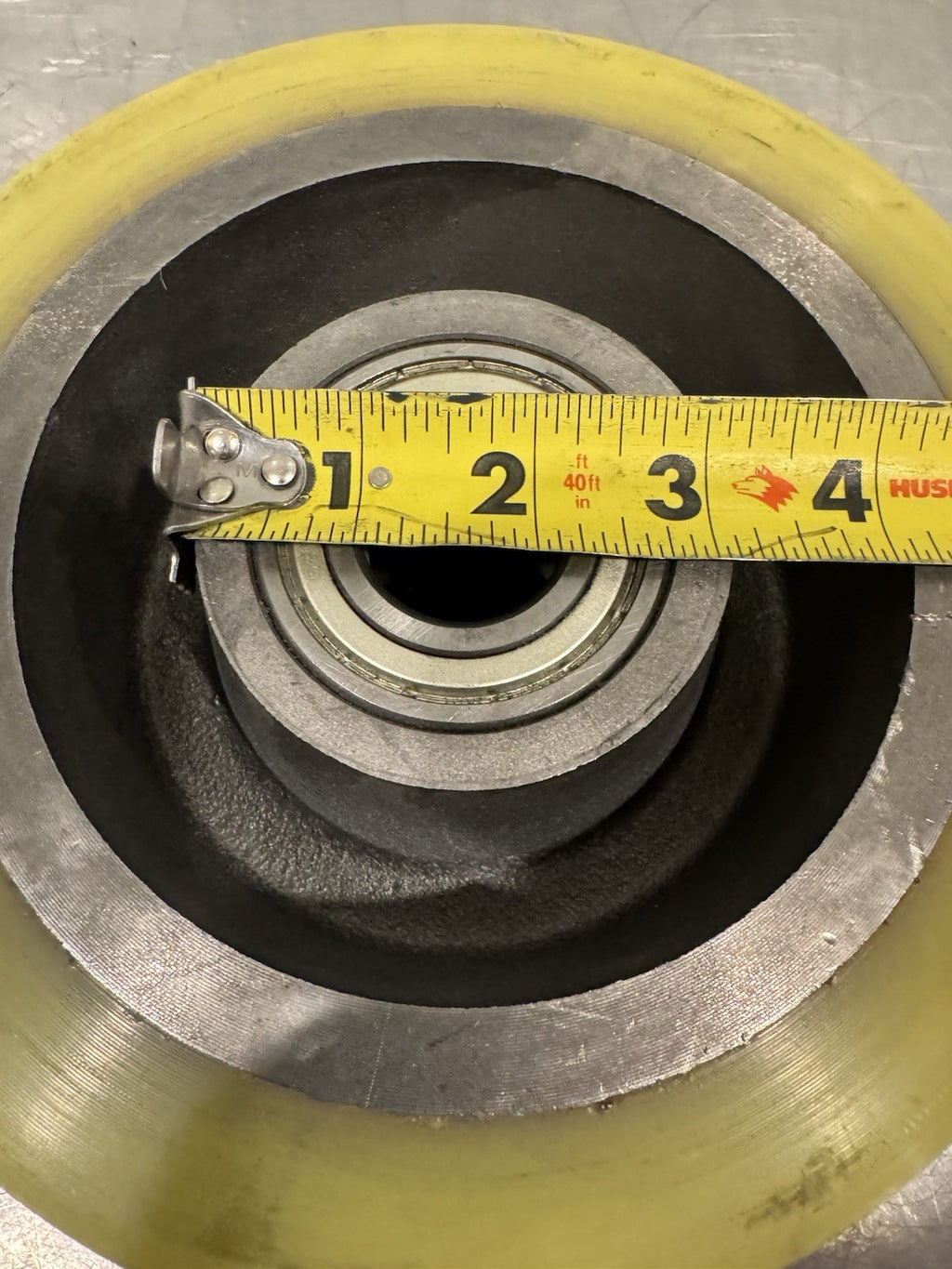 Load Wheel 4” x 8” W/ Hub Bearing Poly Yellow NEW! FREE SHIPPING!