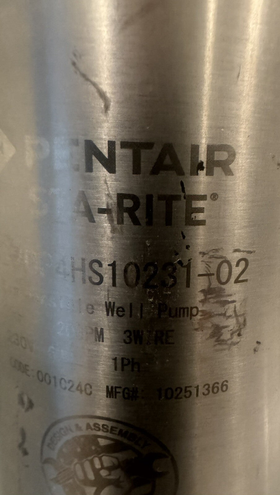 Pentair S20P4HS10231-02 Submersible Pump 20 GPM 3 Wire NEW! FREE SHIPPING!
