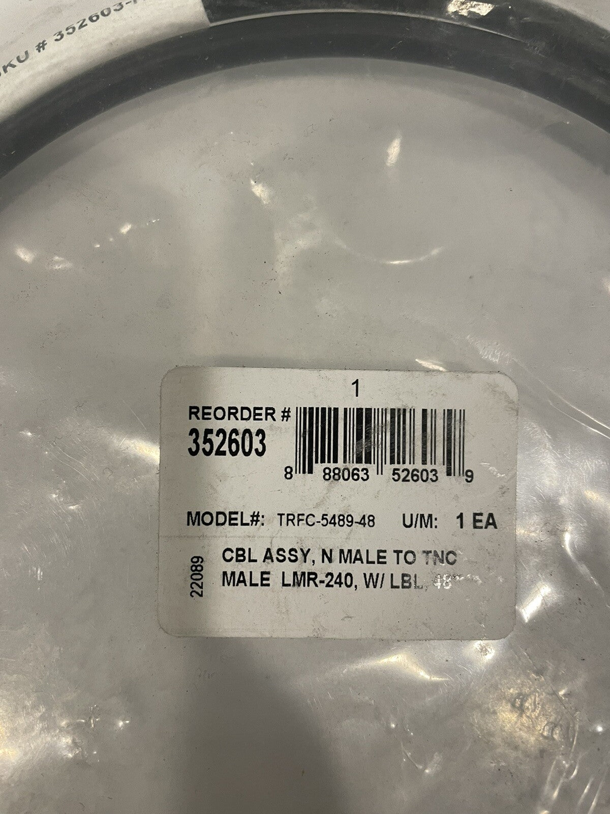 Ventev 352603-RF Cable Assembly LMR-240 NEW! FREE SHIPPING!