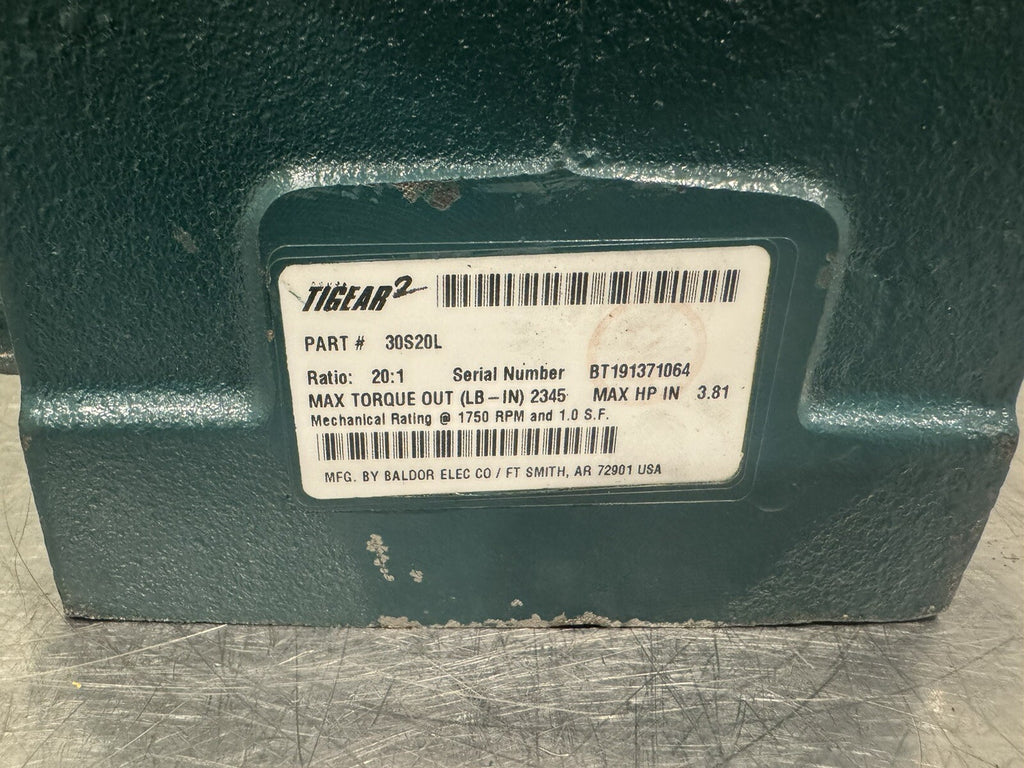 Dodge 30S20L Tigear2 Worm Gear Speed Reducer NEW! FREE SHIPPING!