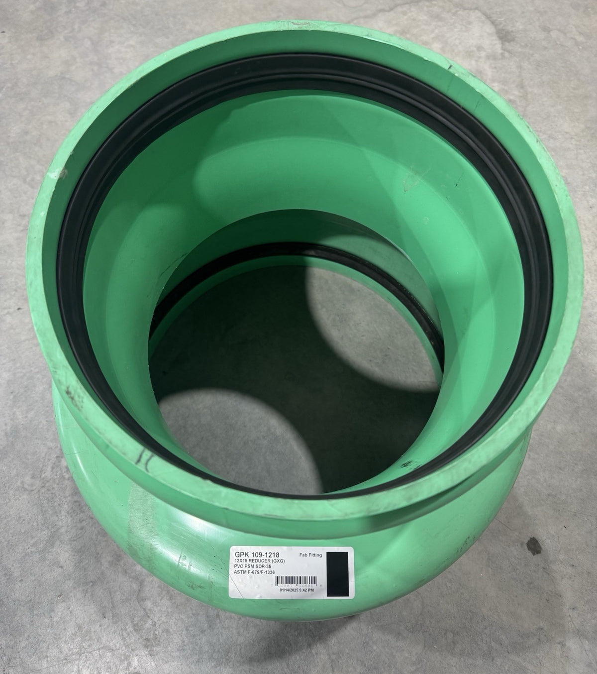 GPK 109-1218 Reducer 12x18 PVC PSM SDR-35 ASTM F-679/F-1336 NEW! FREE SHIPPING!