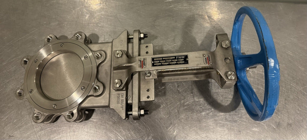 FNW 2020TU 6" Slide Gate Knife Valve CF8M Body 316 Gate RTFE Seat PTFE Packing