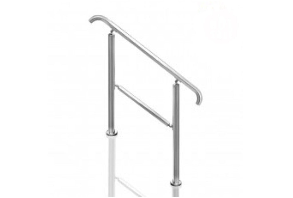 Alyan & Jammsy Stainless Steel Handrail 3 Stair Indoor/ Outdoor NEW! SHIPS FREE!