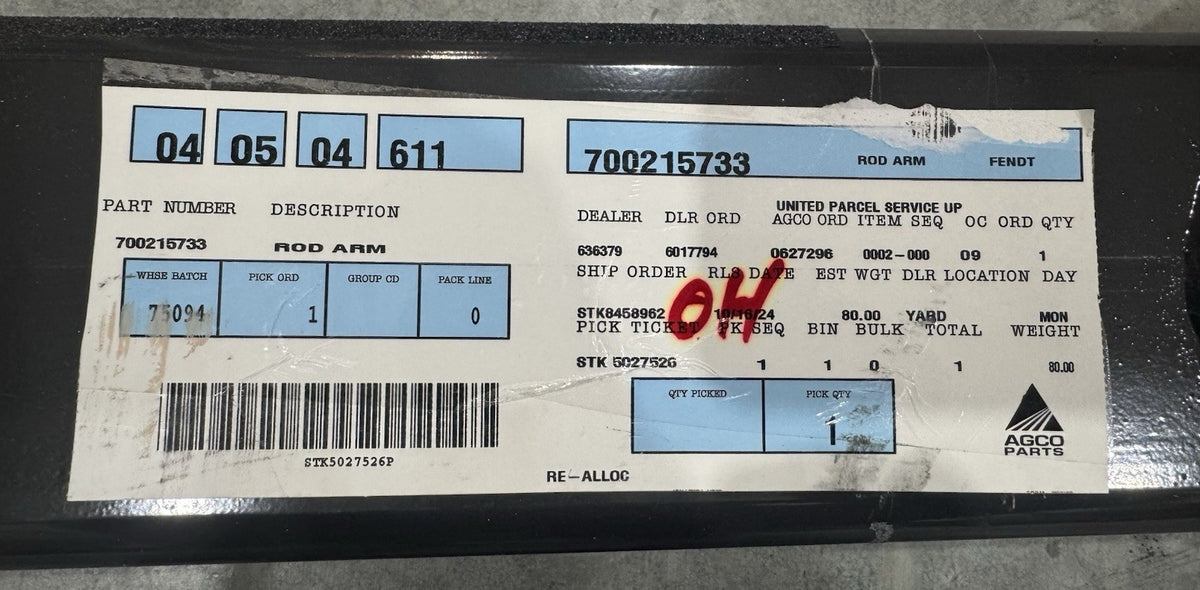 Agco 700215733 Rod Arm Assembly NEW IN BOX! FREE SHIPPING!