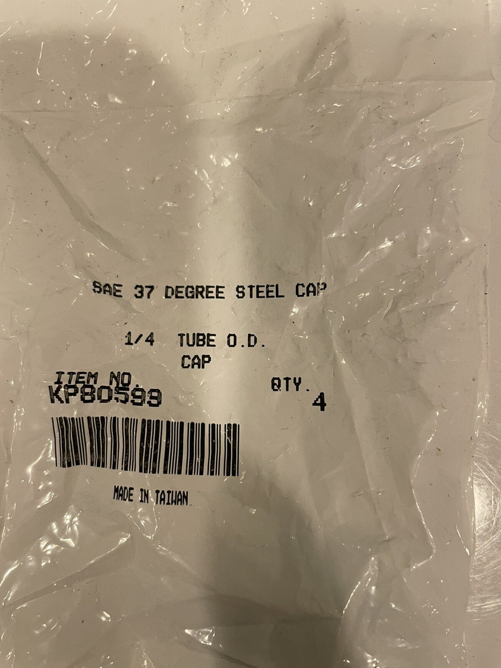 KP80599 1/4” Tube OD Cap Flared 37 Degree 4 PACK NEW! FREE SHIPPING!