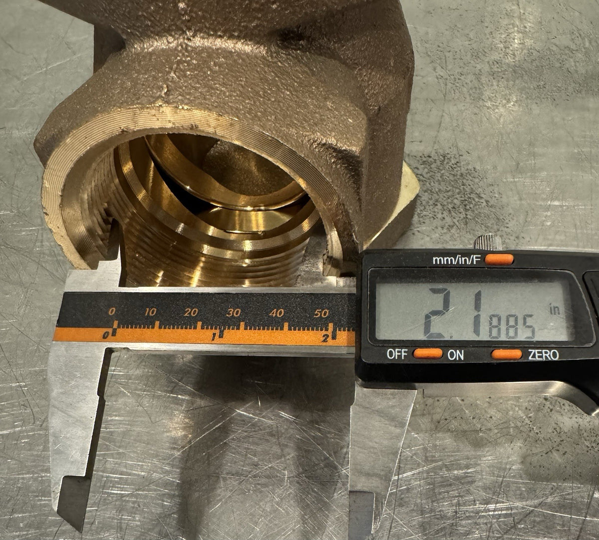 Mueller 2” Angle Stop Shutoff Brass Thread X Meter Flange NEW! FREE SHIPPING!