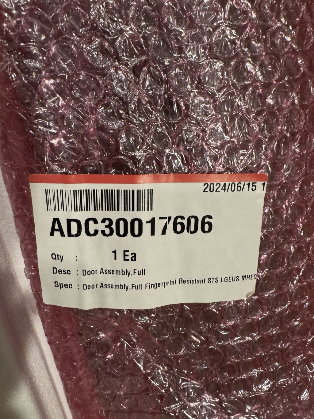 LG ADC30017606 Microwave Door Assembly Full NEW IN BOX! DENT! FREE SHIPPING!