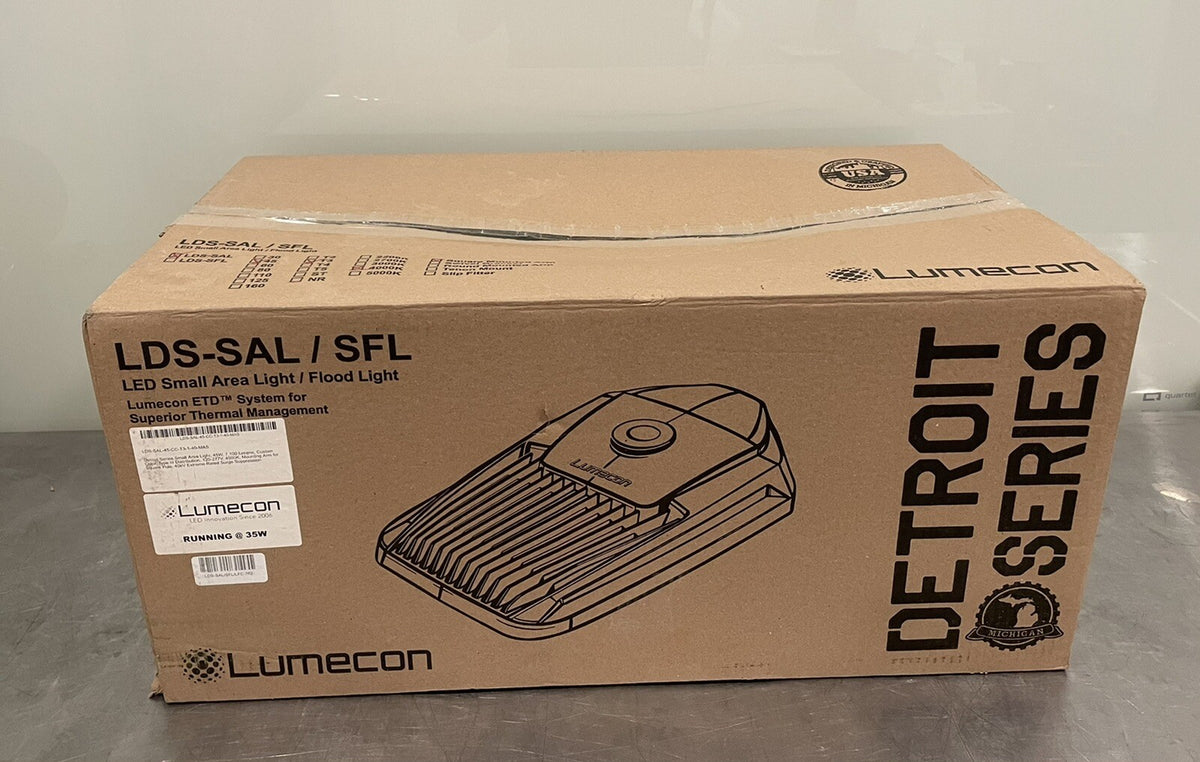 Lumecon Detroit LDS-SAL LED Area Light 45W 7100 Lumens 4000K White NEW!