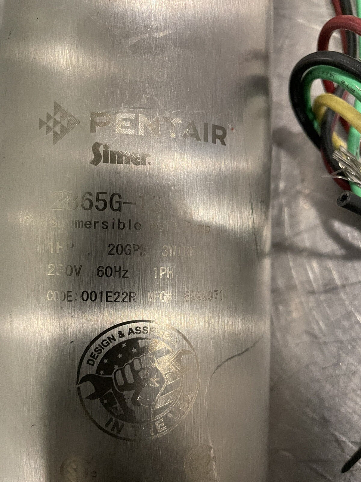 Pentair 2865G-13 Well Pump 1HP 20GPM 3 Wire 230V NEW! FREE SHIPPING!