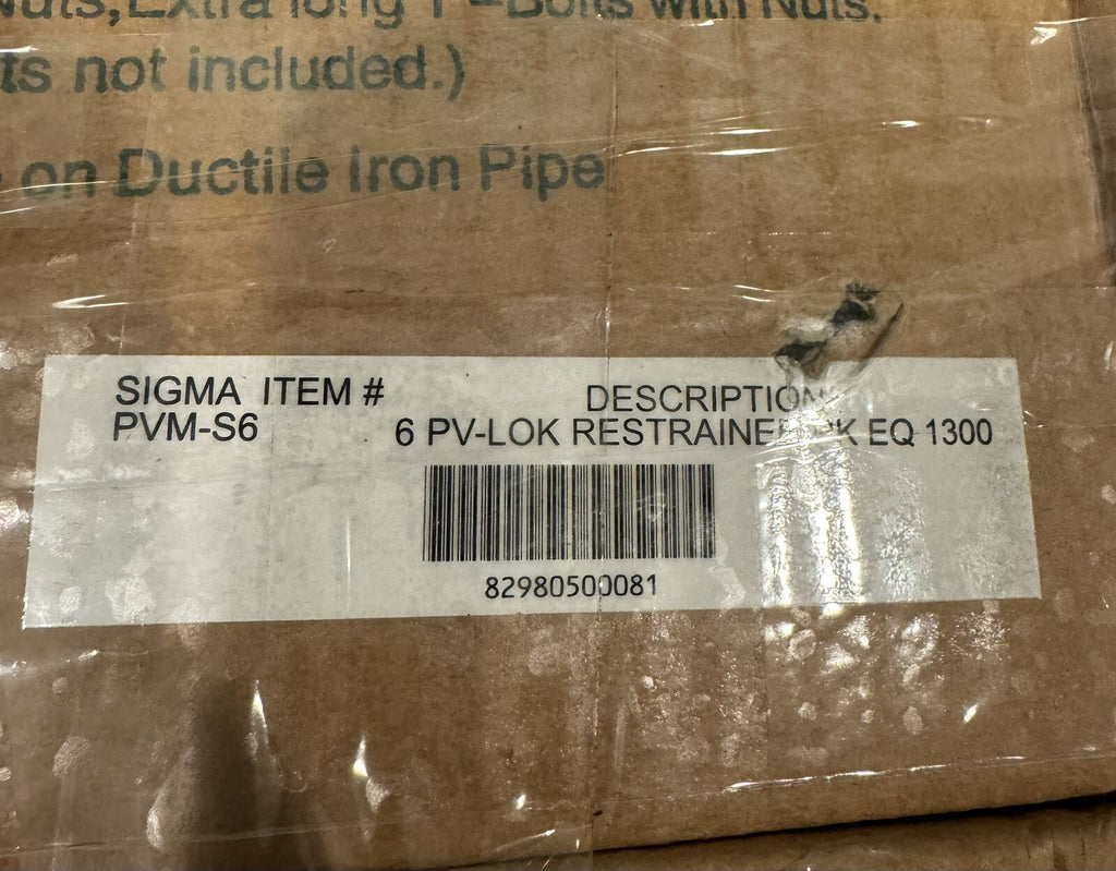 Sigma PVM-S6 PV-LOK 6” Pipe Restraint NEW IN BOX! FREE SHIPPING!