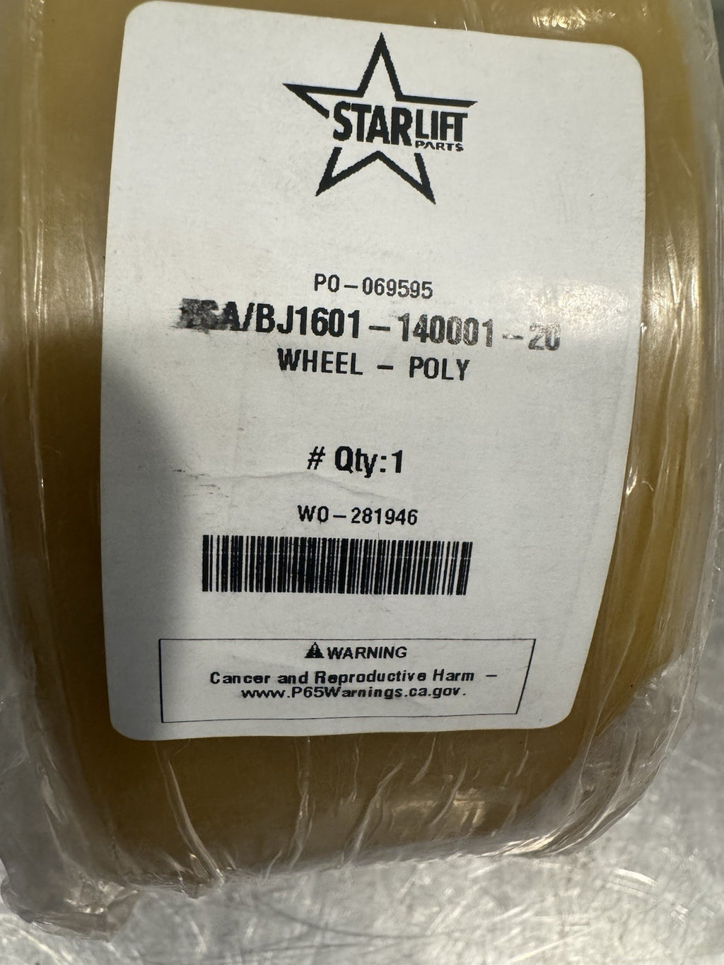StarLift 1601-140001-20 Poly Loading Wheel Big Joe BJ1601-140001-20 NEW! 