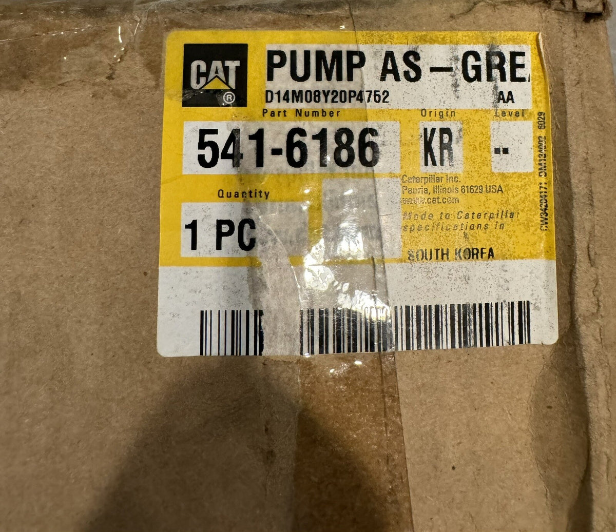 Caterpillar 541-6186 CAT Pump ASSY NEW IN BOX! FREE SHIPPING!
