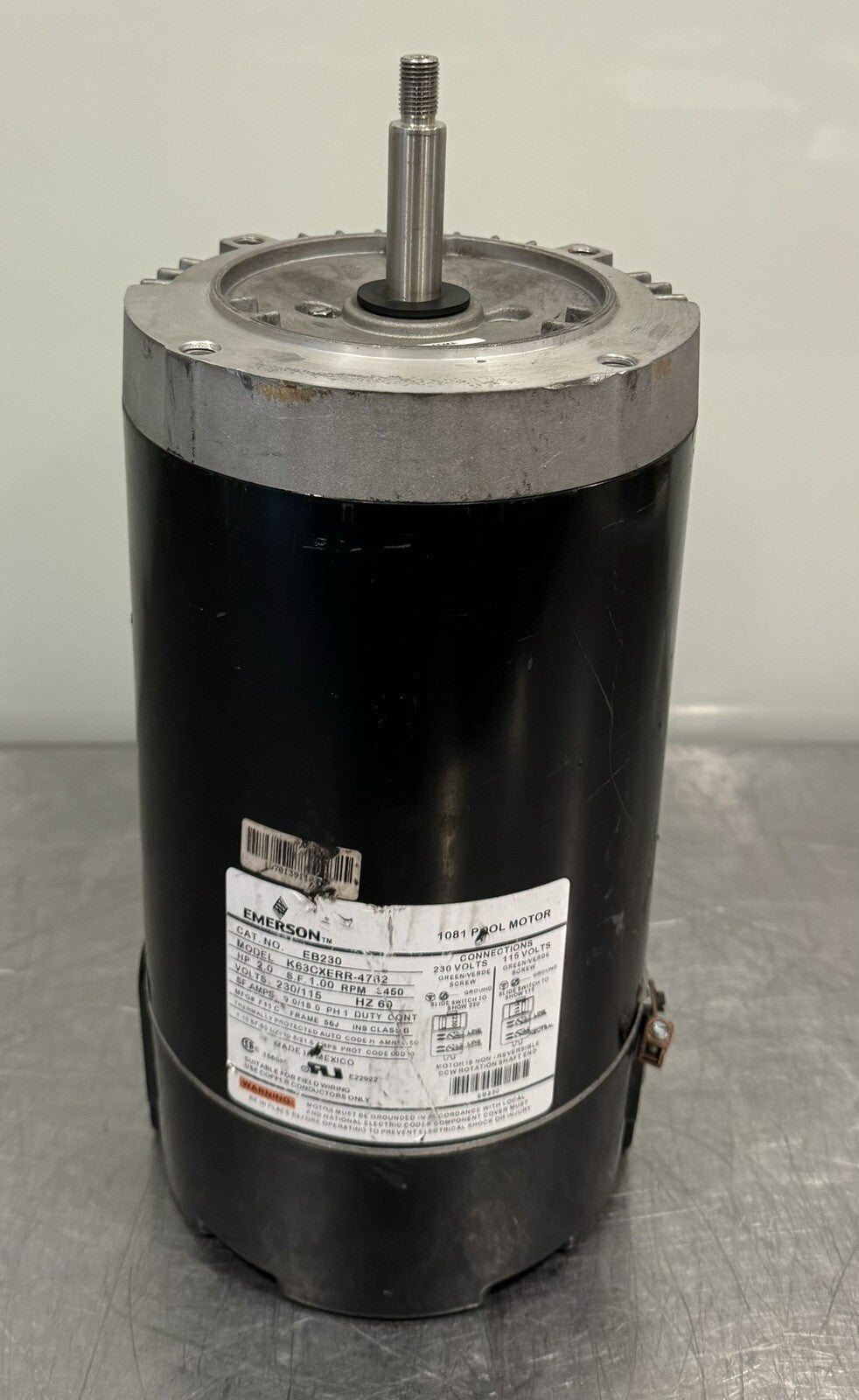 Emerson EB230 Motor 2 HP 230/115V 1PH F11C K63CXERR-4782 NEW! FREE SHIPPING!