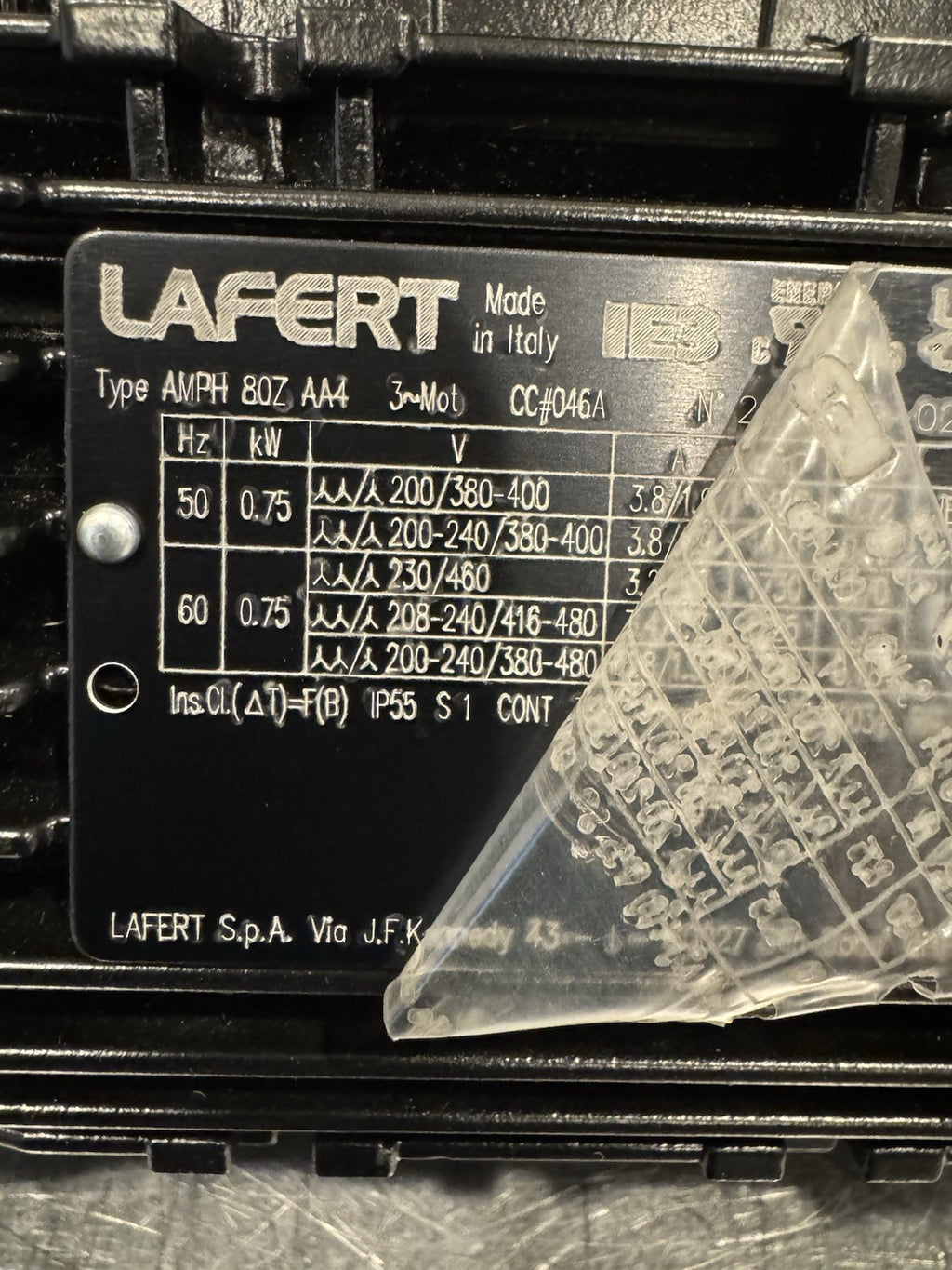 Lafert AMPH 80Z AA4 Motor 6506939 2231009-028 NEW! FREE SHIPPING!