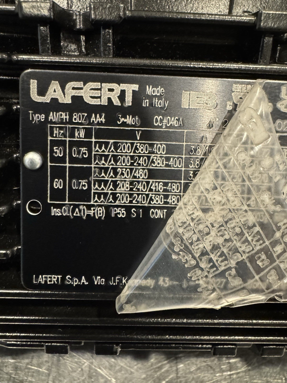 Lafert AMPH 80Z AA4 Motor 6506939 2231009-028 NEW! FREE SHIPPING!