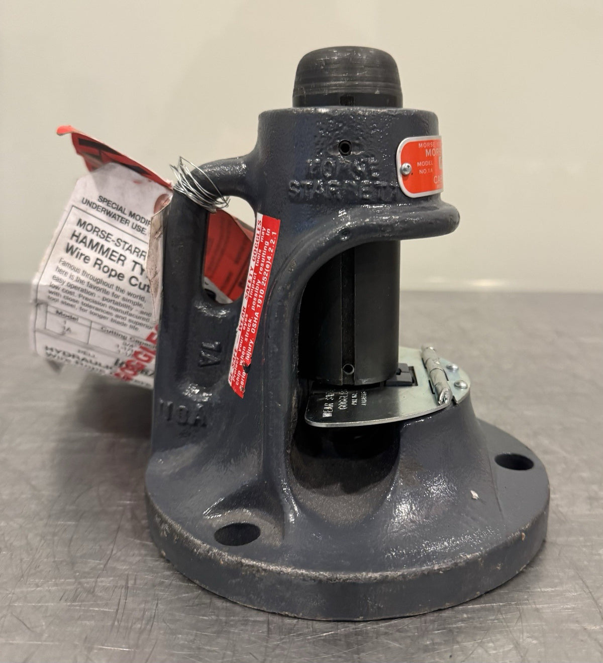 Morse-Starrett Model No. 1A Impact Wire Rope Cable Cutter #1A NEW! FREE SHIPPING