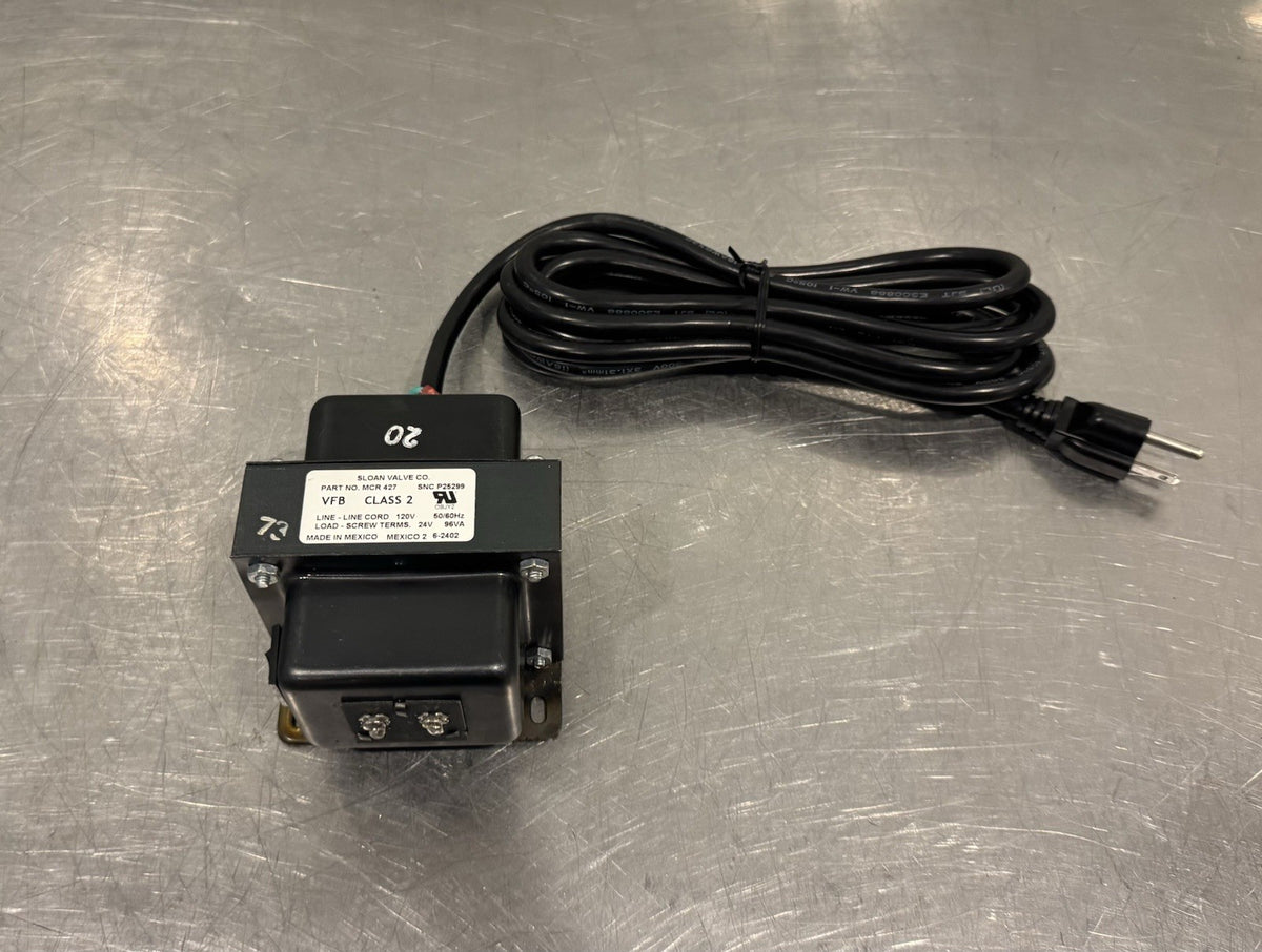 Sloan MCR427 Step Down Transformer 24 VAC/100 VA Class 2 MCR-427 NEW! SHIPS FREE