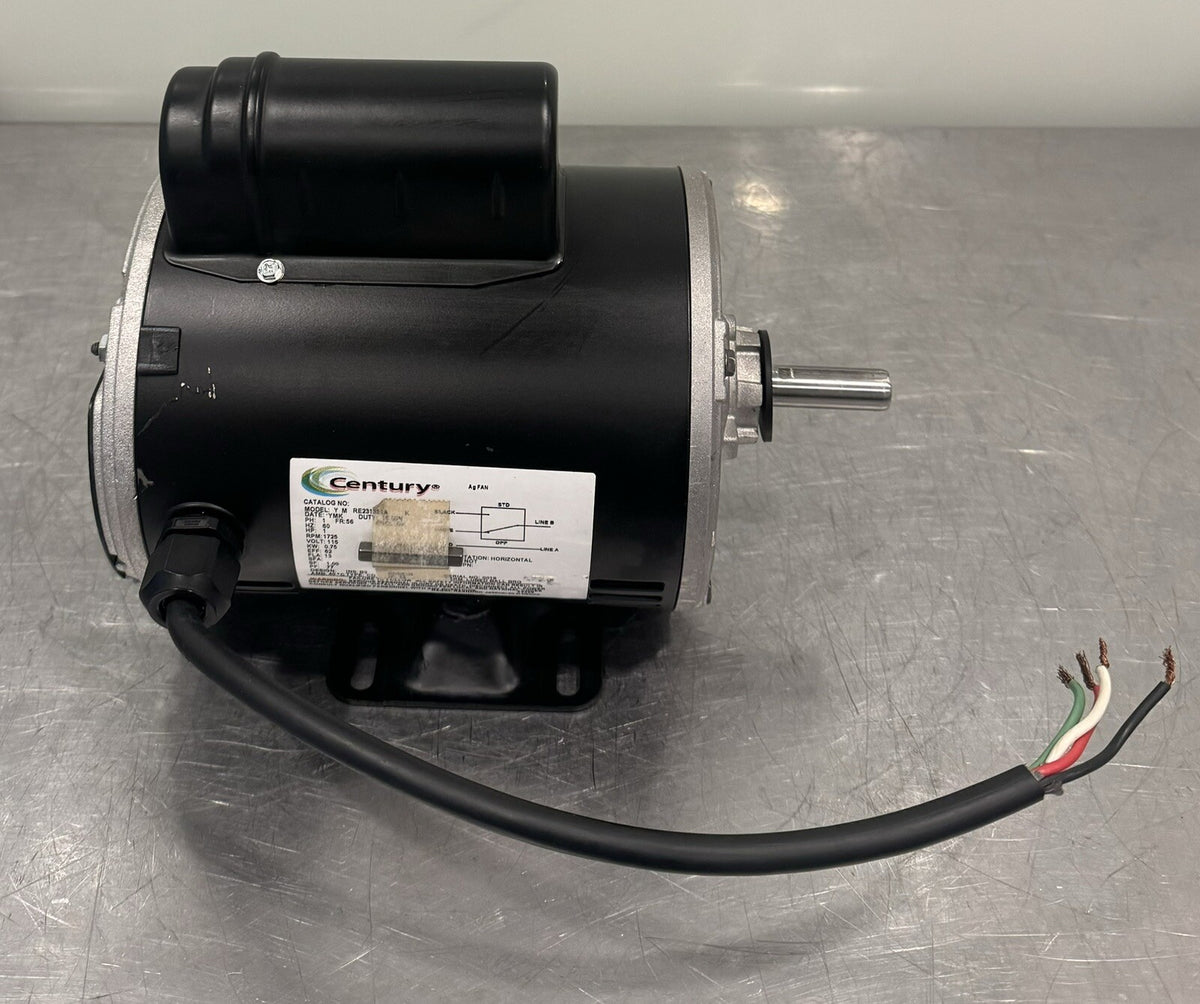 Century Y M RE231321A Motor 1HP 1725 RPM 115V 56 Frame Farm Duty NEW!