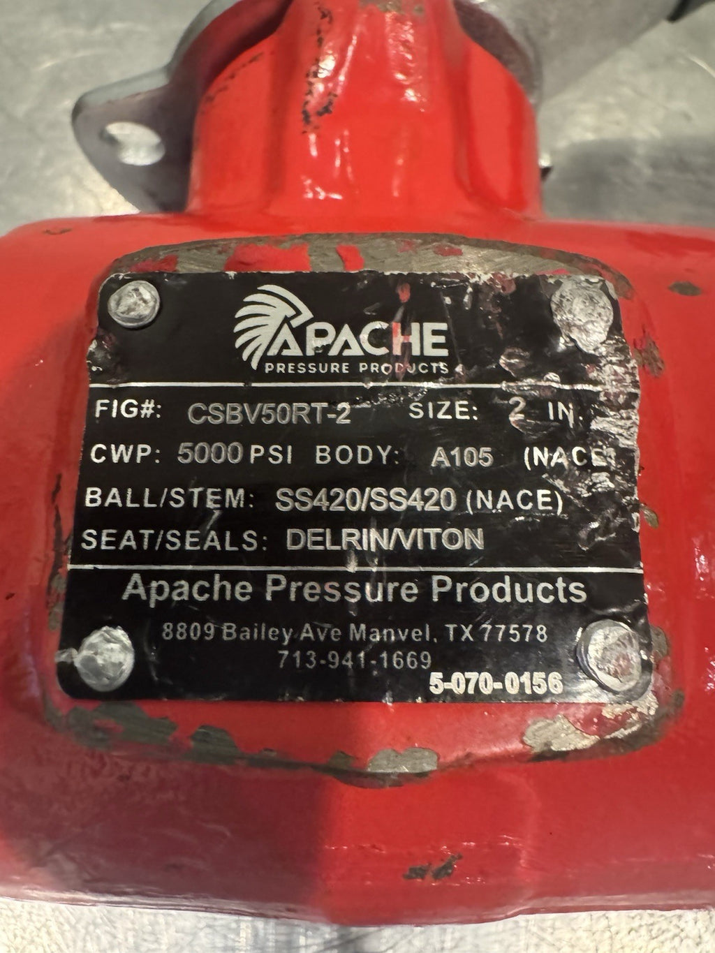 Apache CSBV50RT-2 High Pressure Ball Valve 2” 5000 PSI A105 NEW! FREE SHIPPING!