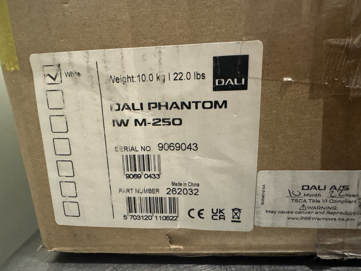 Dali Phantom IW M-250 In-Wall Speaker White Cover 262032 NEW! SHIPS FREE!