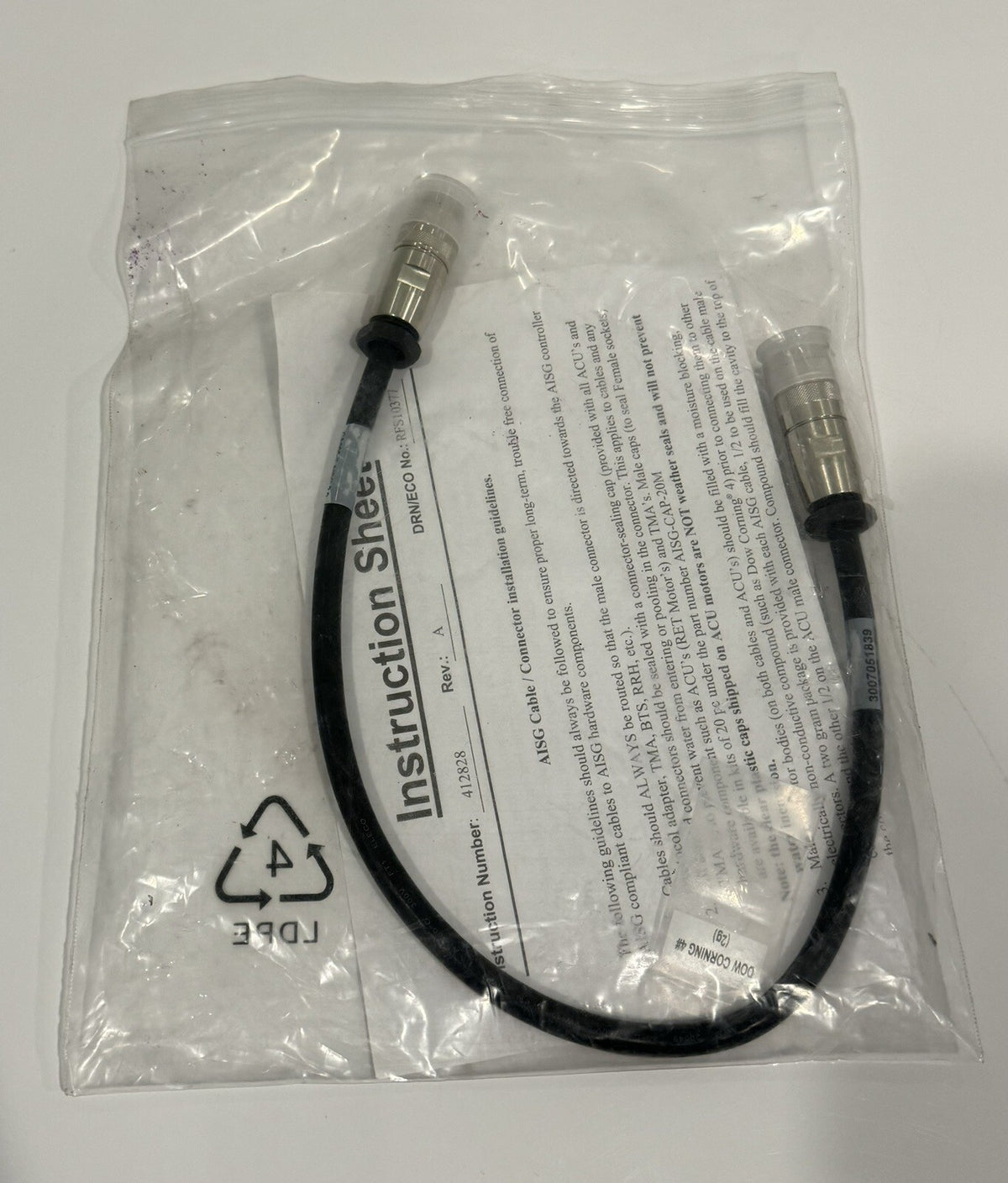 RFS CA005-7 Radio Frequency Systems AISG System Cable NEW! FREE SHIPPING!