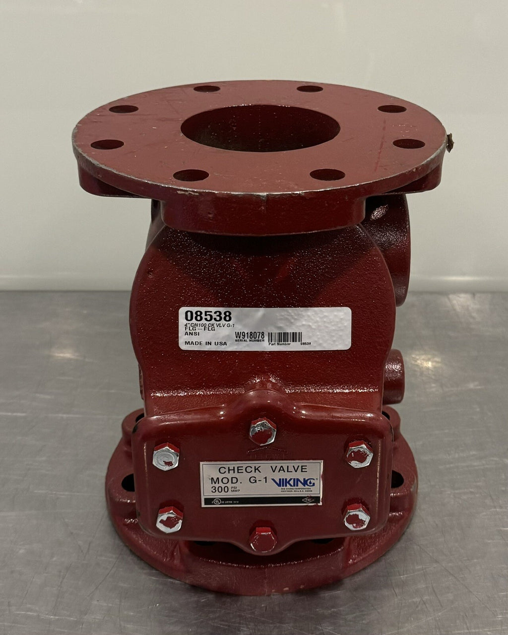 Viking 08538 Swing Check Valve G-1 300 PSI 4” DN100 NEW! FREE SHIPPING!