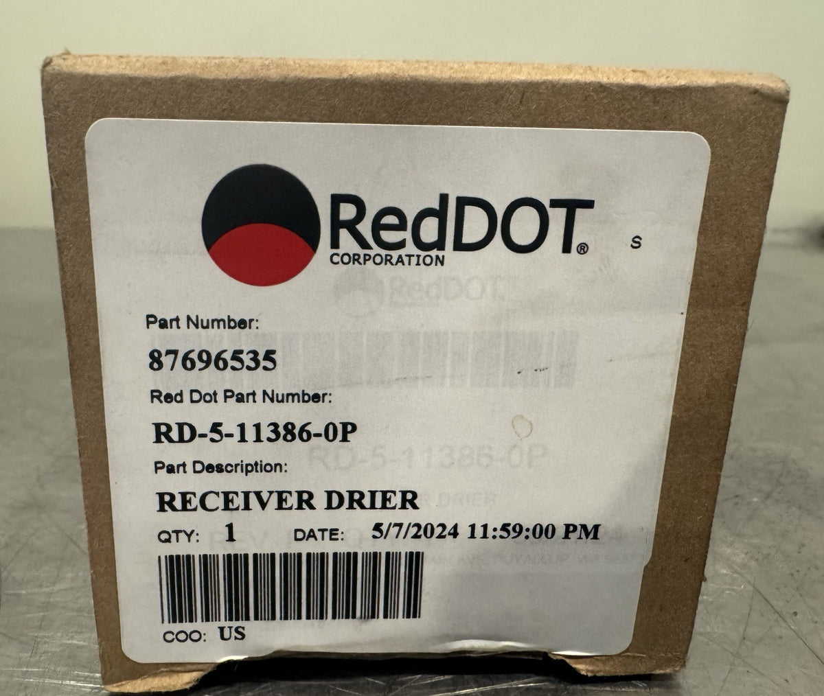 87696535 Receiver Drier RedDot RD-5-11386-0P For CNH Case IH New Holland NEW!
