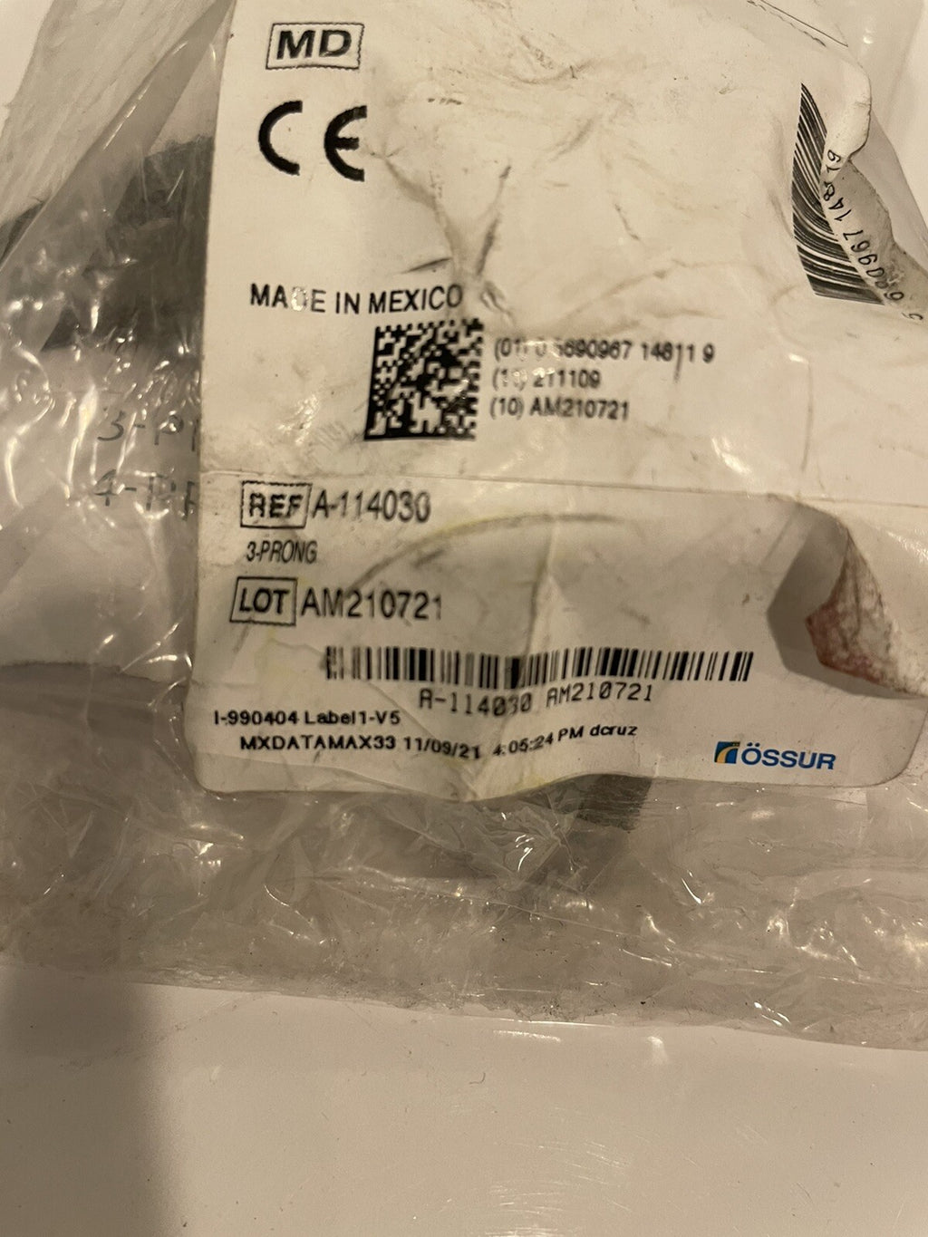 Ossur A-114030 3 Prong Socket Adapter Brace Bracket NEW! FREE SHIPPING!