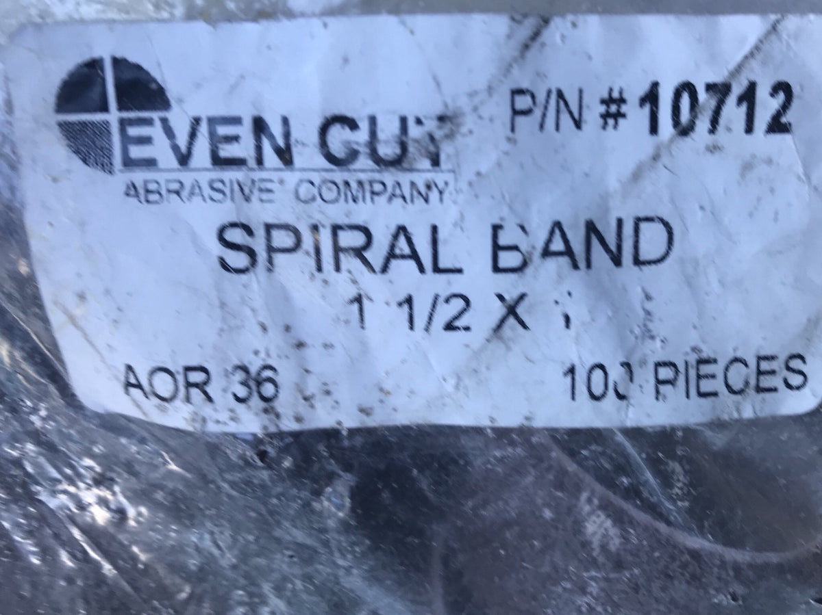 Even Cut Abrasives 1 1/2” Spiral Band 86pc NEW