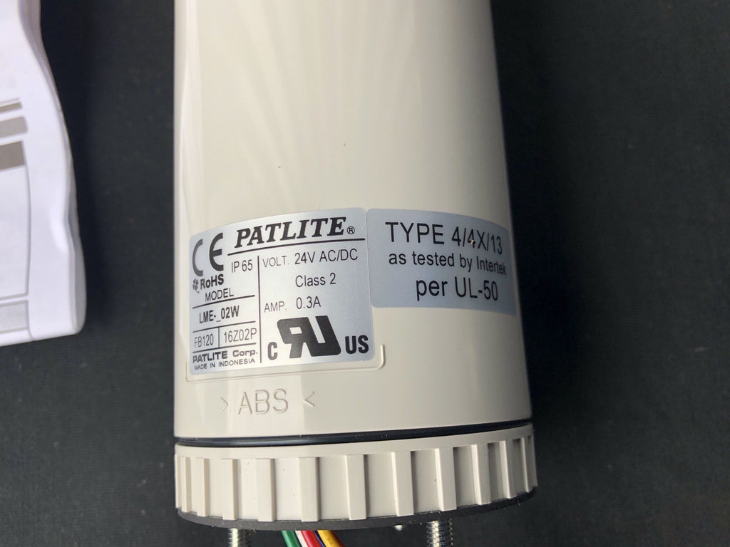 Patlite LME-102W-Y+FB120 Continous Flashing Single Light Pole Mounted Yellow NEW