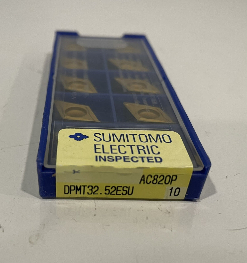 Sumitomo DPMT32. 52ESU Carbide Turning Insert 10 PACK AC820P NEW! SHIPS FREE!
