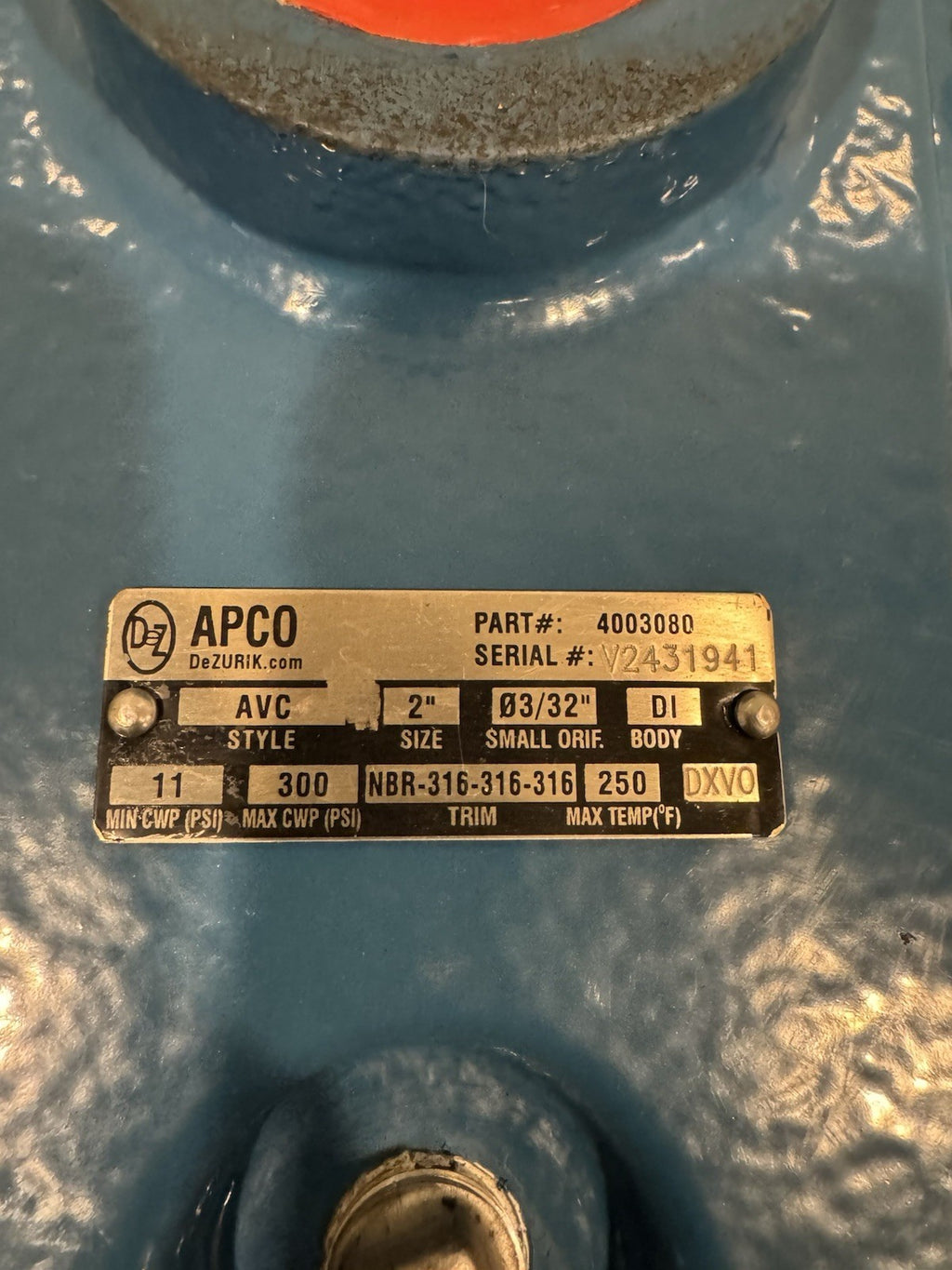 Apco 4003080 Single Body Combination Air Valve 2” AVC NEW! FREE SHIPPING!