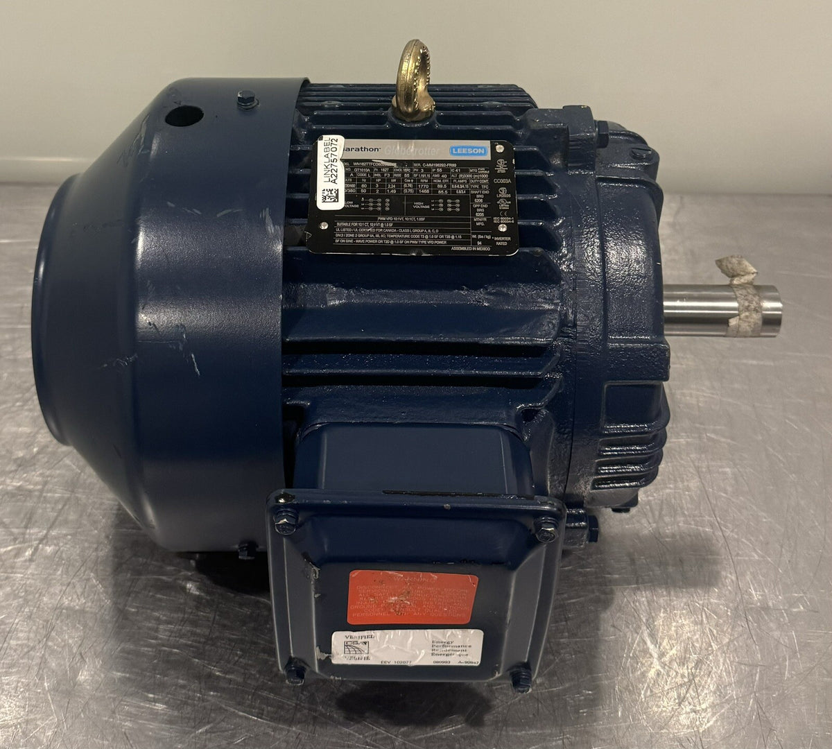 Marathon GT1010A Motor 3HP 1800 RPM 3PH 182T Frame NEW! FREE SHIPPING!