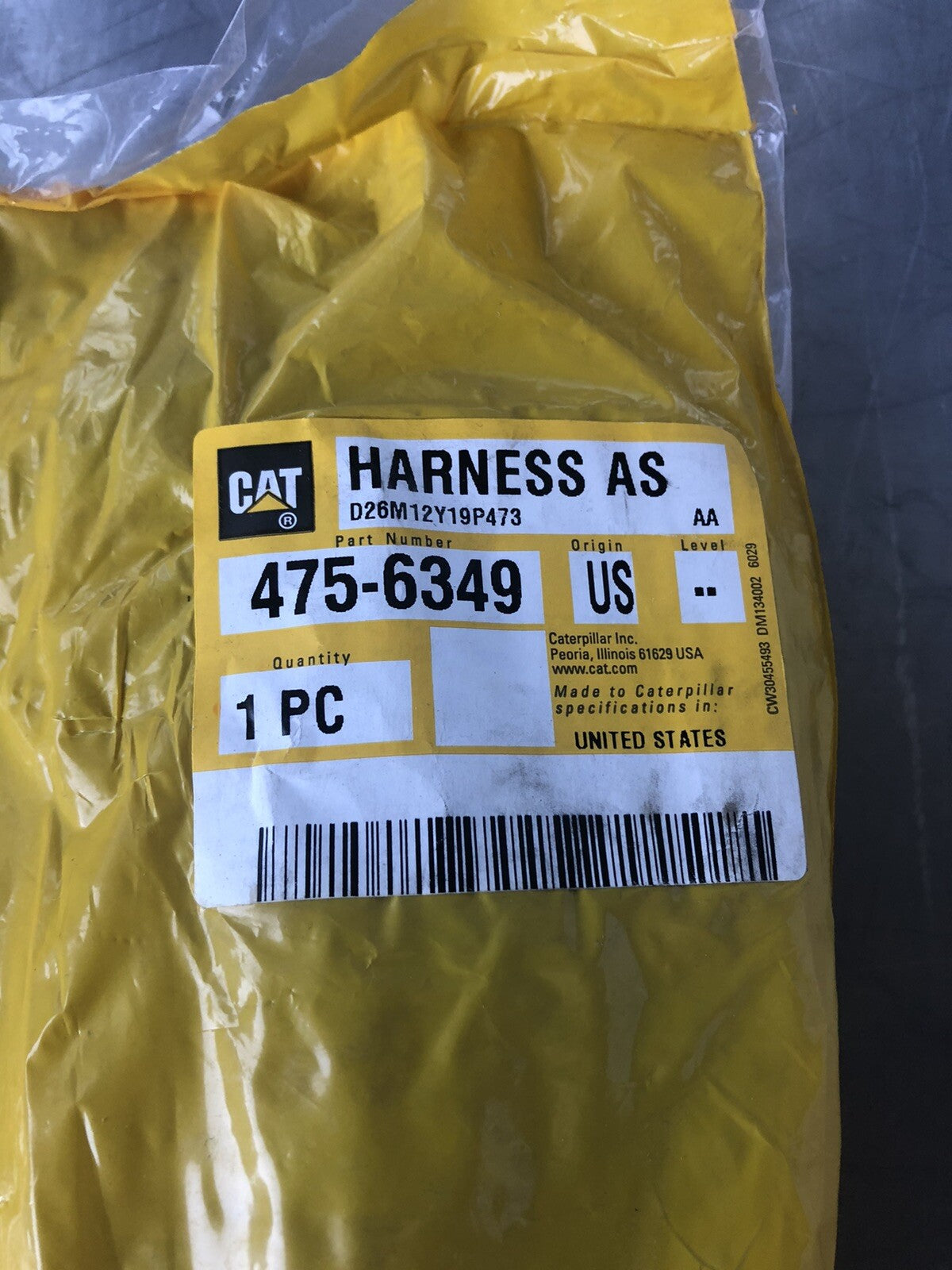 Caterpillar 475-6349 Genuine CAT Harness BRAND NEW! FREE SHIPPING!!