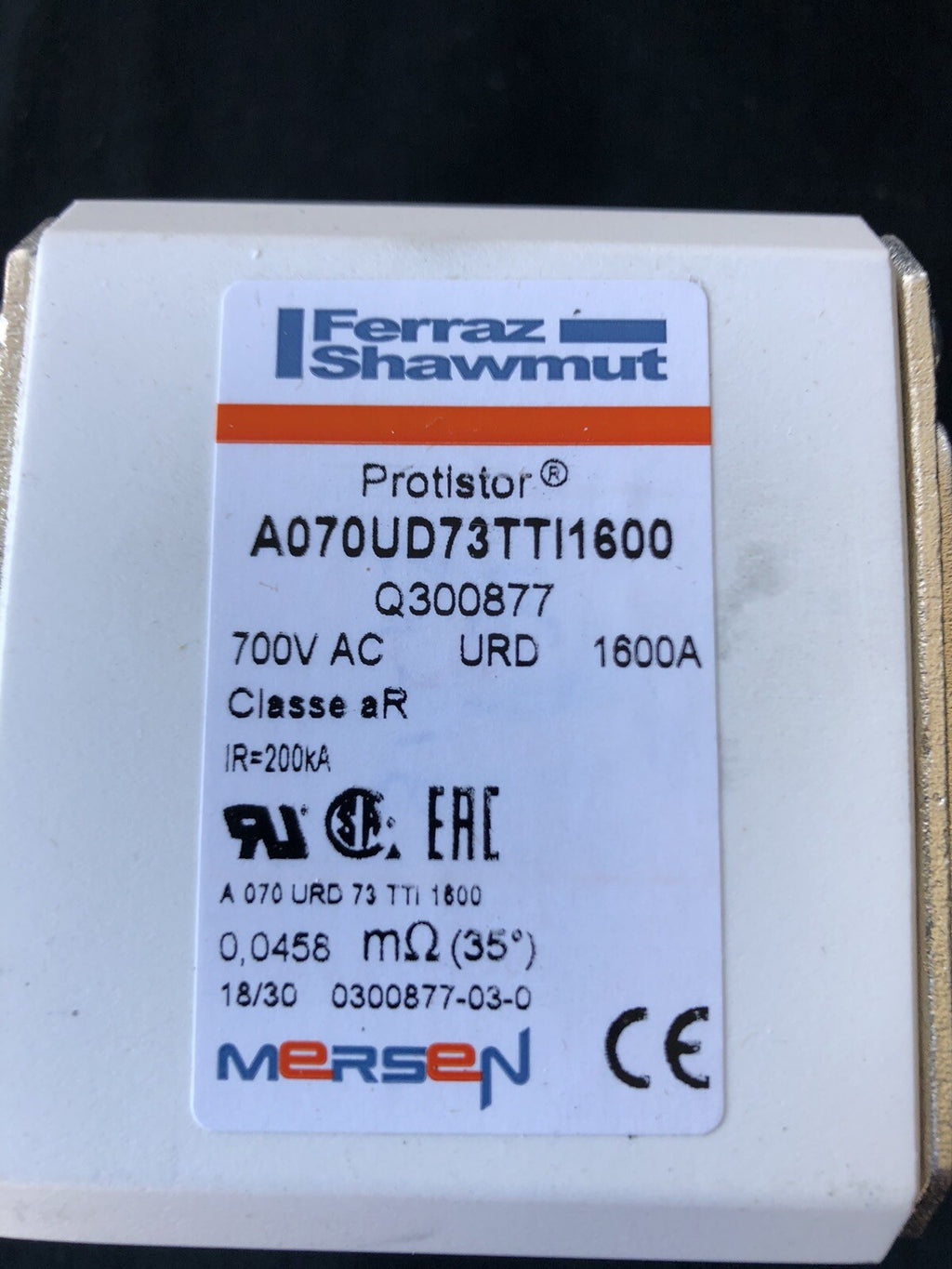Ferraz Shawmut A070UD73TTI1600 Mersen Q300877 Fuse 1600A 700V BRAND NEW!!!