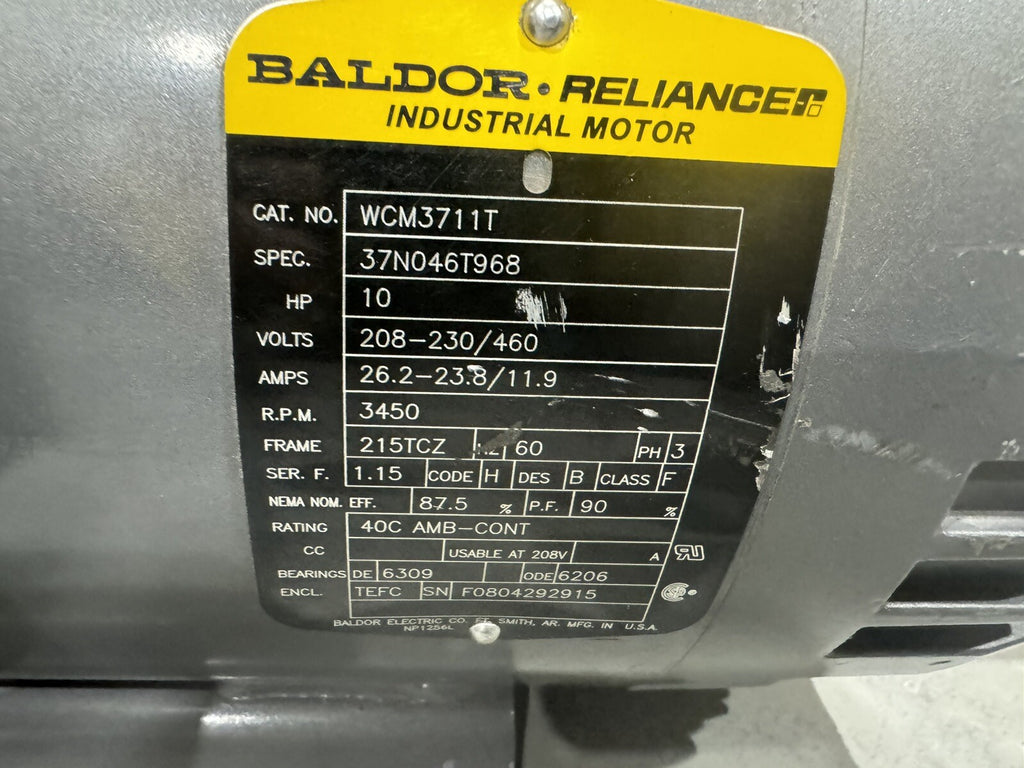 Baldor WCM3711T Pump Motor 10HP 208-230/460V 37N046T968 NEW! DENTED! SHIPS FREE!