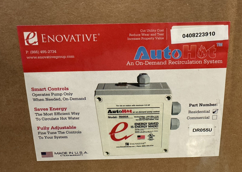 Enovative DR055U AutoHot On-Demand Hot Water Pump System NEW IN BOX!