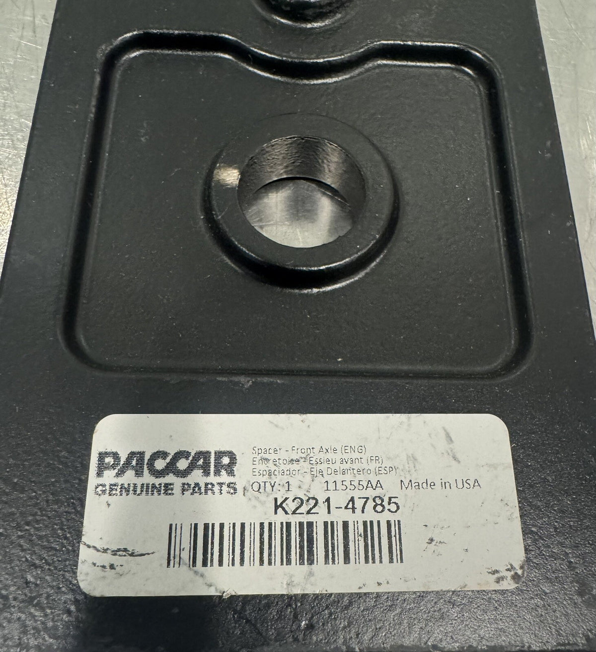 Paccar K221-4785 Front Axle Spacer Aluminum Black NEW! FREE SHIPPING!
