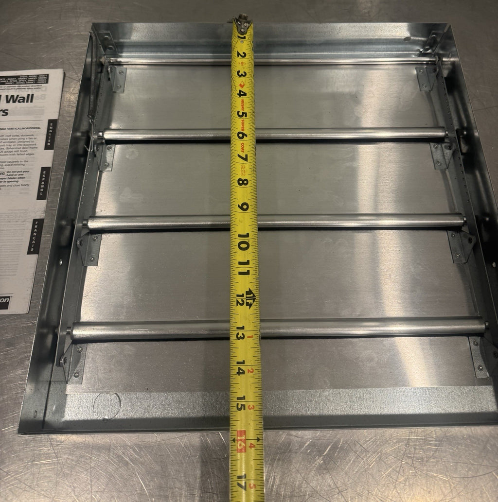 Dayton 3HHL5 Backdraft Damper 16” Horizontal/ Vertical Mount NEW IN BOX!
